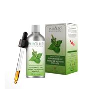 PUROLEO - Aceite esencial de menta (fabricado en Canadá) 100% puro y natural sin diluir, para aromaterapia, aceites esenciales para hacer velas, perfume para mujeres, aceites aromáticos para velas