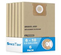Puroom - Paquete de 6 Bolsas de Filtro de Repuesto de Alta Eficiencia para Aspiradoras Húmedas y Secas DeWalt de 6 a 10 Galones, Parte # Dewalt DXVA19-4101 y Vacmaster VHBM