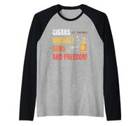 Puros Whisky Armas Y Libertad Amante Camiseta Manga Raglan