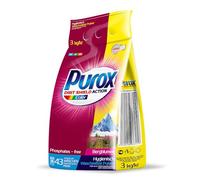 PUROX COLOR Detergente Lavadora Polvo en bolsa (43 Lavados) - para tejidos de color, elimina manchas, ecológico, protege contra la cal, 3 kg