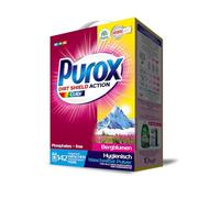 PUROX COLOR Detergente Lavadora Polvo en caja (142 Lavados) - para tejidos de color, elimina manchas, ecológico, protege contra la cal, 10 kg