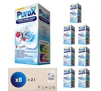 PUROX limpiador antibacteriano para lavadora 250 ml, multipack 8 unidades