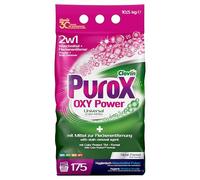 Purox OXY Power Detergente en polvo universal en bolsa de aluminio, detergente en polvo potente, detergente para todo tipo de tejidos, elimina manchas, protege contra la cal, 10,5 kg
