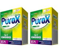 PUROX UNIVERSAL Detergente en Polvo (71 Lavados) para ropa de color y blanca, caja de 5 kg (Paquete de 2)
