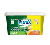 PUROX UNIVERSAL Detergente Líquido en Cápsulas (20 Lavados), Cápsulas de 2 compartimentos para el lavado de ropa blanca y de color, Detergente IML