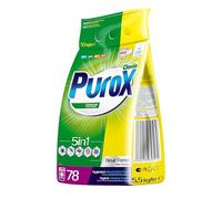 PUROX UNIVERSAL Detergente Lavadora Polvo en bolsa (78 Lavados) - para todo tipo de tejidos, elimina manchas, ecológico, protege contra la cal, 5,5 kg