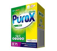 PUROX UNIVERSAL Detergente Lavadora Polvo en caja (71 Lavados) - para todo tipo de tejidos, elimina manchas, ecológico, protege contra la cal, 5 kg