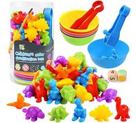 Purphy Dinosaurios Juguetes 2 3 4 5 Años, Juguete Educativo Juego de Combinación de Colores & Clasificación Motricidad Fina Juegos Niños 3-5 Años Regalo Bebe de Cumpleaños Pascua Navidad
