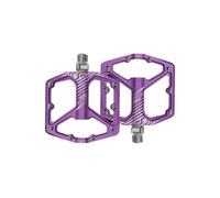 (Purple)3 Bearings Mountain Bike Aluminum Alloy Palin Wide Pedal Platform Pedals