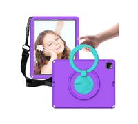 (Purple)360-degree Rotating Ring Stand Ipad Pro 12.9 Case With Waterproof Design, Realistic Eagle Pattern, Adjustable Strap, All-around Protection