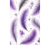 Purple and Black Ostrich Feather Journal, 6x9 120 pages: Birds of a Feather