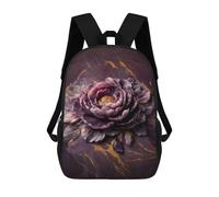 Purple And Gold Floral Elegance Mochila De Viaje Resistente Al Agua, Bolsa Para Computadora Para Adolescentes, Niñas, Niños, Mujeres Y Hombres 17inch