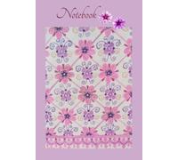 Purple and Pink Floral Notebook: Cute Aesthetic Flower Pattern Composition Book for Journaling and Writing: 6x9 Inches College Ruled Journal, 120 Pages - Aesthetic Dotted Grid Diamond Pattern