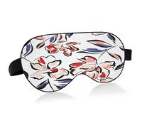 Purple and Red Flowers Sleep Mask Lightweight Soft Breathable Eye Mask with Adjustable Strap Blackout Eye Mask for Women Men for Travel Night Sleeping