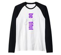 Purple Be-You-tiful Purple Graphic Camiseta Manga Raglan