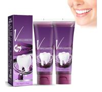 Purple Blanqueador Dental, Profesional Pasta Dental, Whitening Toothpaste, Pasta de Dientes Morada Blanqueadora para Eliminar las Manchas de los Dientes y Blanquear los Dientes