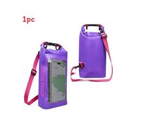 (Purple)Bolsa de Agua Pvc Impermeable 2L Exterior Deporte Seco Pack para Natación y Recreación