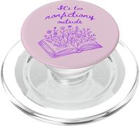 Purple Book Lover Flowers Es Demasiado no ficción afuera PopSockets PopGrip para MagSafe
