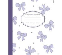Purple Bow Coquette Composition Notebook: Feminine Romantic Aesthetic