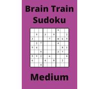 Purple Brain Train Sudoku Book, 9x9 Puzzles, 300 Pages, 5x8, Medium