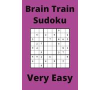 Purple Brain Train Sudoku Book, 9x9 Puzzles, 300 Pages, 5x8, Very Easy