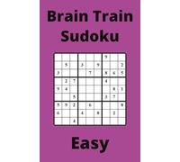 Purple Brain Train Sudoku Book, 9x9 Puzzles, 50 Pages, 5x8, Easy