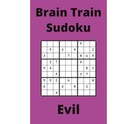 Purple Brain Train Sudoku Book, 9x9 Puzzles, 50 Pages, 5x8, Evil