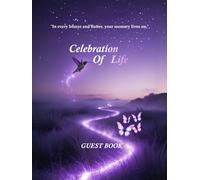 Purple Butterfly & Hummingbird Celebration of Life - In Loving Memory Guest Book for Funeral & Condolences (Hardcover)