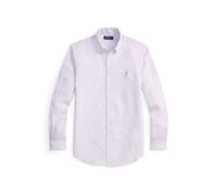 Purple Camisa de lino con rayas Custom Fit M