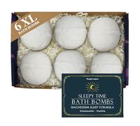 PURPLE CANYON Bombas de Baño Naturales para Baño A Cama | Relajante para Dormir Con Magnesio | Set de Bombas de Baño Hechas A Mano Con Aroma de Manzanilla y Vainilla