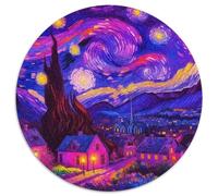 Purple Cielo Estrellado Puzzle 1000 Piezas Y Niños +14 Años Vincent Van Gogh Rompecabezas Colorido Juego Familiar Pintura, Entretenimiento Creativo 1000pcs (67.5x67.5cm)