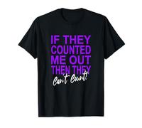 Purple Color Never Count Me out! Gráfico Púrpura Camiseta