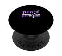 Purple Color Proof Over Promises Purple Graphic PopSockets PopGrip Adhesivo