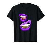 Purple Color Talk That-x2 Purple Graphic Camiseta