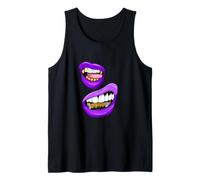 Purple Color Talk That-x2 Purple Graphic Camiseta sin Mangas