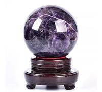 Purple Crystal Ball Ornaments Amethyst Ball Home Porch Study Bedroom Ornaments Crystal raw Stone,11CM