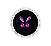 (Purple)Crystal Diamond Tooth Gems - Butterfly Leaf Design Size Artificial Tooth Ornament