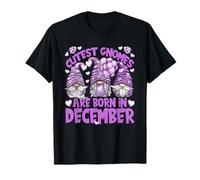 Purple December Bday Balloons For Women Happy Birthday GNOME Camiseta