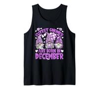 Purple December Bday Balloons For Women Happy Birthday GNOME Camiseta sin Mangas