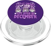 Purple December Bday Balloons For Women Happy Birthday GNOME PopSockets PopGrip para MagSafe
