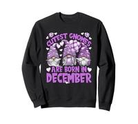 Purple December Bday Balloons For Women Happy Birthday GNOME Sudadera