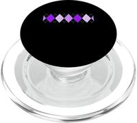 Purple Distressed Diamonds Purple Graphic PopSockets PopGrip para MagSafe