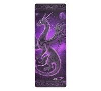 Purple Divine Dragon - Tapete de yoga lavable para mujer impreso, antideslizante, antideslizante, toalla con bolsa para llevar tapete para ejercicio de 71 x 26 pulgadas