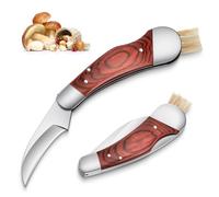 Purple Dragon Cuchillo Para Setas con Cepillo Cuchillo Portátil Para Setas con Cepillo Para Setas Cuchillo de Bolsillo Para Exteriores Cuchillo Plegable Buena Elección Para Recolectores de Setas