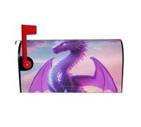 Purple Dragon Moon - Funda magnética impermeable para buzón de correo, resistente a los rayos UV, tela Oxford para buzón grande de 64 x 53 cm, fácil de instalar