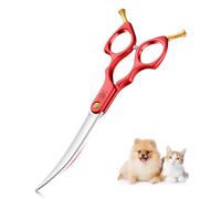 Purple Dragon Tijeras para perros de 6 pulgadas, tijeras curvadas para perros y gatos, con mango de aluminio ultraligero, JP 440C de acero, tijeras profesionales para peluquería y principiantes