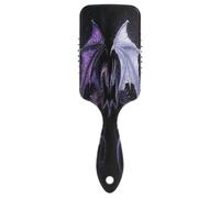 Purple Dragon White Bat Wings - Peine de masaje con cojín de aire, cepillos desenredantes de cabello, cepillo antiestático para el pelo, cepillo de viaje