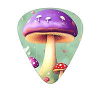 Purple Dream Mushroom - Púas de guitarra elegantes y duraderas, tres tipos de púas de guitarra finas, medianas y pesadas (12 piezas), adecuadas para guitarra, bajo, guitarra eléctrica, ukelele,