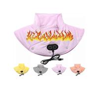 (Purple) Electric Heating Shoulder Pads USB Heated Wrap Neck Massager Electric Warm Cervical Shawl Relief Fatigue Thermal Compress Back