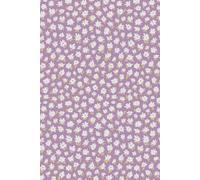 Purple Floral Notebook: Lines 6x9" Journal with Painted Flowers in Purple and White